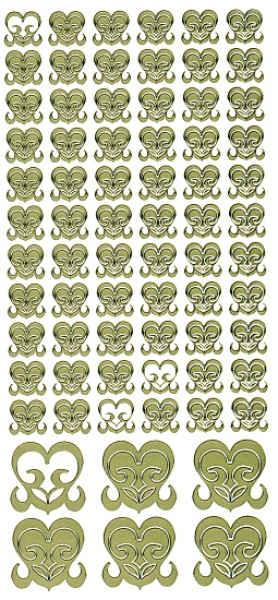 Sticker Angelika Wagner Nr. 6 - gold   1 Bogen 10x23 cm