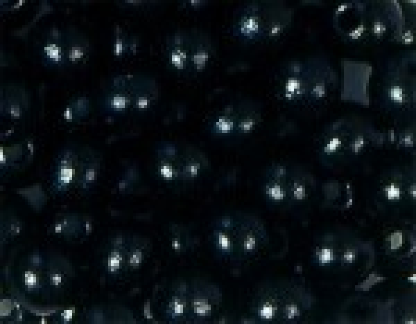 Bastel-Holzperlen Ø 12 mm, ca. 35 Stück - schwarz