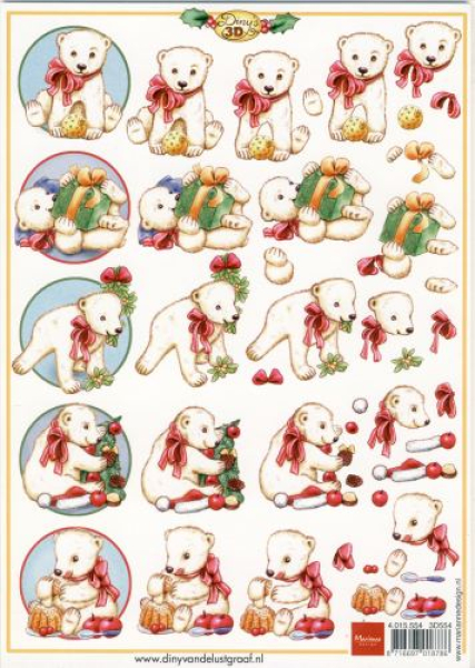 3-D Etappen-Bogen Eisbär   1 Bogen DIN A5