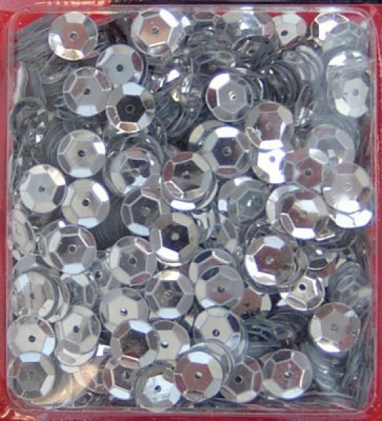 Pailletten gewölbt Ø 6mm - silber - ca. 3.000 Stück