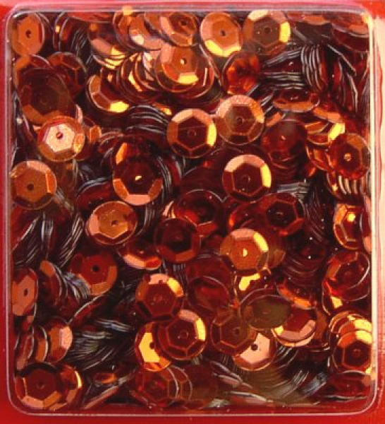 Pailletten gewölbt Ø 6mm - kupfer - ca. 3.000 Stück