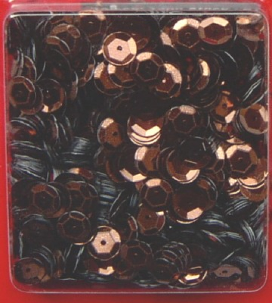 Pailletten gewölbt Ø 6mm - braun metallic - ca. 3.000 Stück