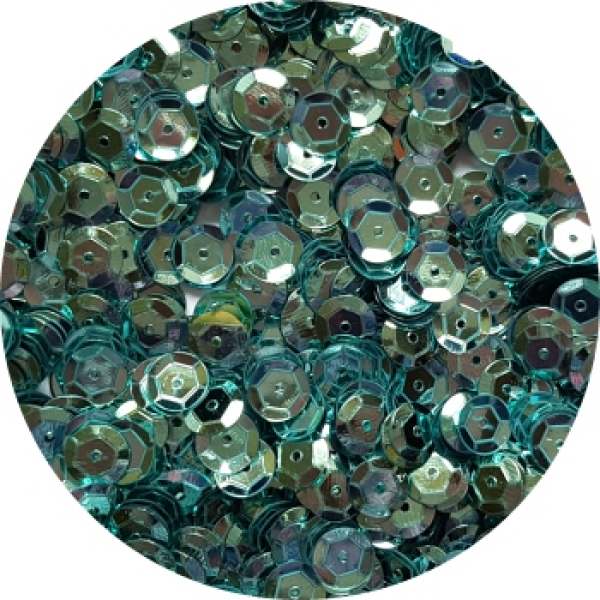 Pailletten gewölbt Ø 6mm, 40g - blau-grün metallic