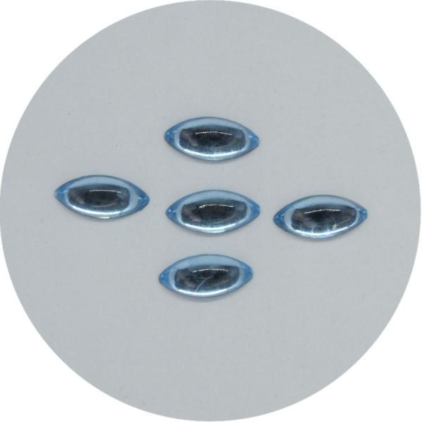 Acryl-Strasssteine Oval spitz 9x20 mm, hellblau - ca. 22 Stück