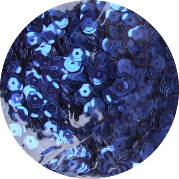 Pailletten gewölbt Ø 6mm - ca. 4.000 Stück - blau