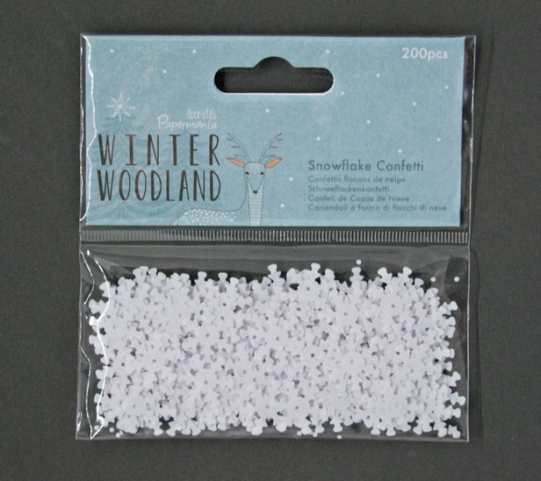 Streuteile - Winter Woodland - Schneeflocken weiß