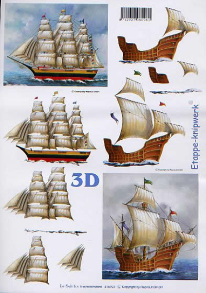 3D Bogen - A4 - Le Suh 416923 - Segelschiffe