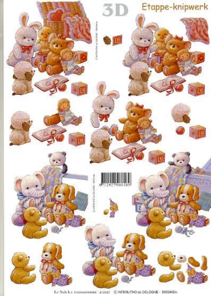 3D Bogen - A4 - Le Suh 416942 - Plüschtiere