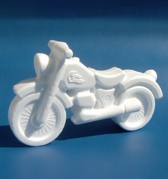 Styropor Motorrad 10 x 17 cm