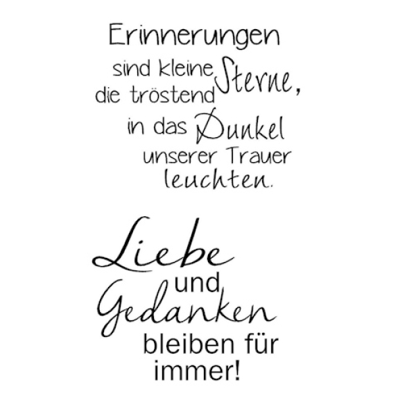 Clear Stempel-Set Trauer & Erinnerungen - A7