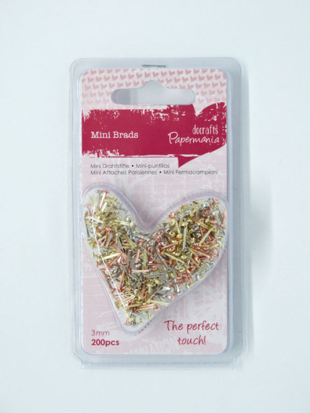 Mini Brads/Deko Clips metallic - Ø 3 mm
