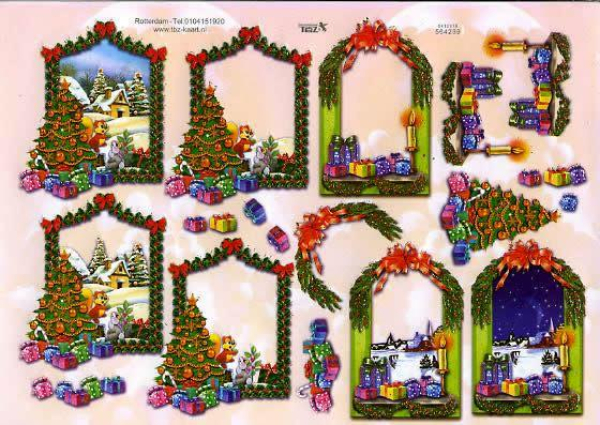 3D Bogen geprägt - TBZ 564239 - Weihnachtsfenster