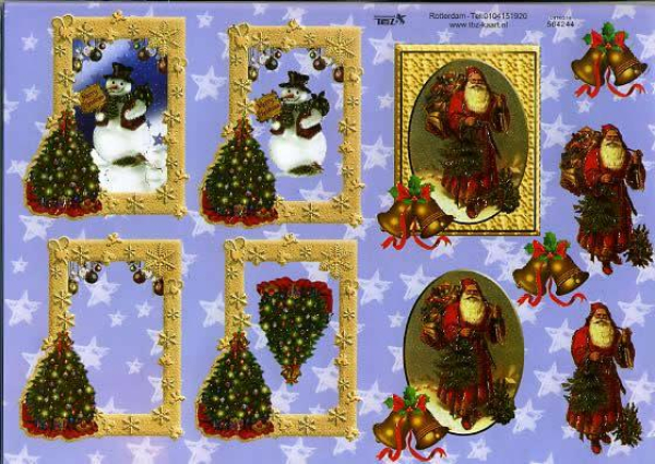 3D Bogen geprägt - TBZ 564244 - Schneemann + Weihn.mann