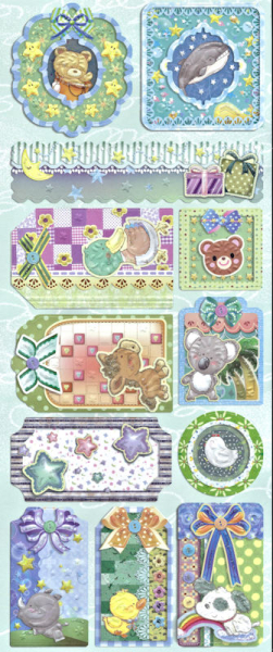 Joy! Geprägte Sticker mit Glitter - Baby Nr. 2