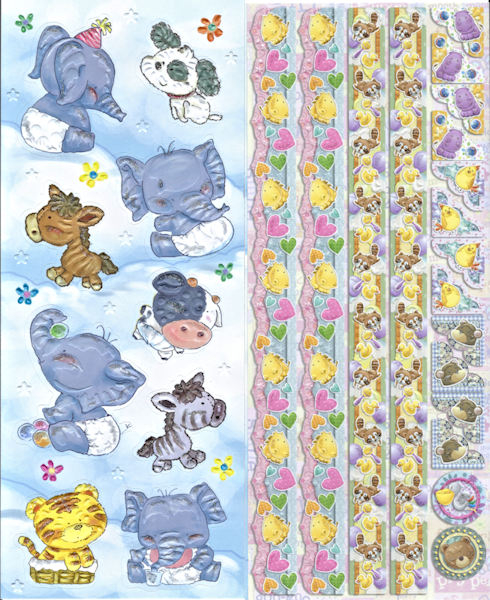 Joy! Geprägte Sticker mit Glitter - Baby Nr. 6