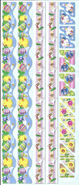 Joy! Geprägte Sticker mit Glitter - Ostern