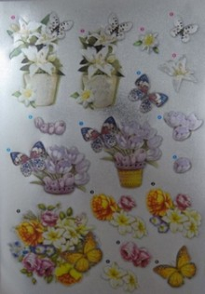 3D StanzbogenJoy! MetallicBlumen 2