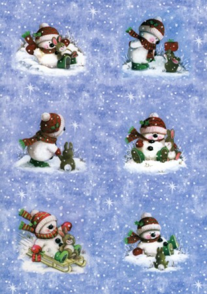 Pergamentpapier DIN A4 - Weihnachtsbären