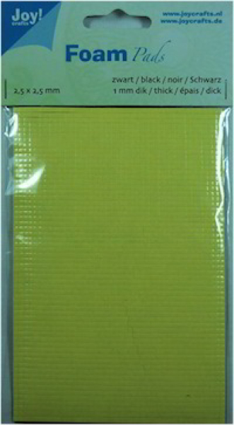 Joy! 3D-Klebepads 1,0mm - 2,5x2,5mm - 2400 Stück, schwarz