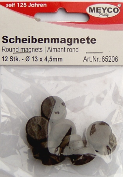 Scheibenmagnete Ø 13 x 4,5 mm