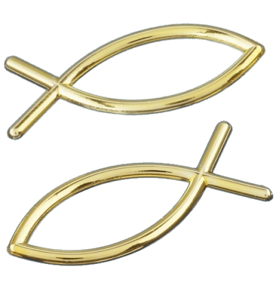 Streuteile "Deko-Fische (Ichthys)" gold - 15 Stück