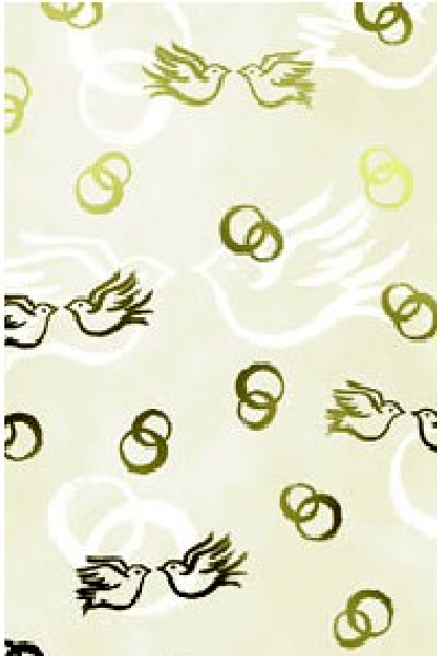 Bastelkarton "Spirit" - Ringe & Tauben, gold