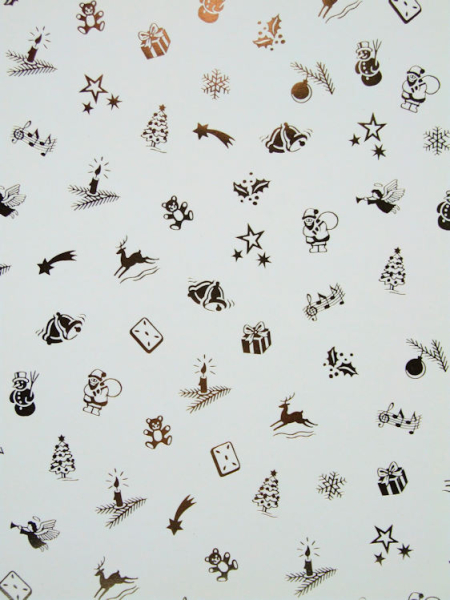 Fotokarton Weihnachtsmotive champagner - mit Folienveredelung