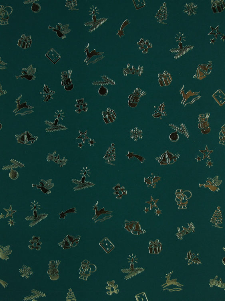 Fotokarton Weihnachtsmotive dunkelgrün - mit Folienveredelung