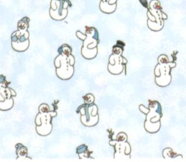 Transparentpapier "Happy Christmas" - Schneemänner - 50 x 70 cm