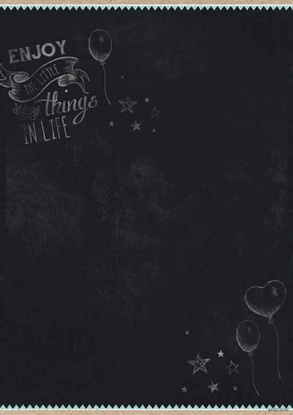 Basispapier "Chalk Line" - Enjoy the little things in life
