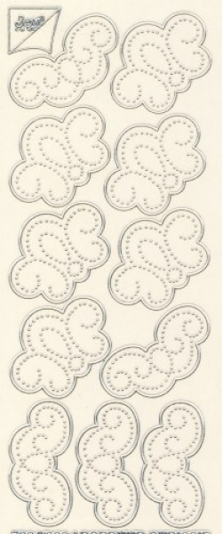 Joy! Fadengrafiksticker 7001/0004 - silber transparent   1 Bogen 23x10 cm