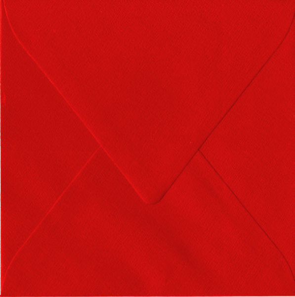 10 Briefumschläge mit Leinenstruktur quadratisch - rot