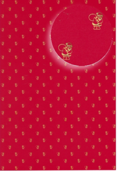 Bastelkarton Happy Papers "Winter" - Weihnachtsmänner rot