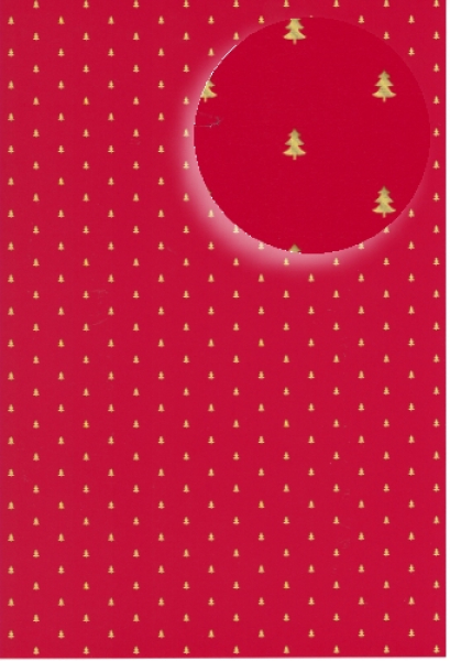 Bastelkarton Happy Papers "Winter" - Tannenbäume rot