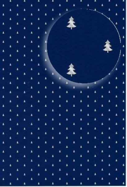 Bastelkarton Happy Papers "Winter" - Tannenbäume blau