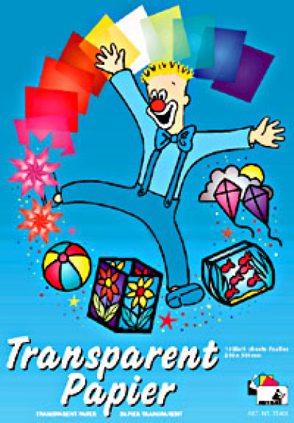 Transparentpapier-Bastelmappe - 10 Blatt farbig sortiert