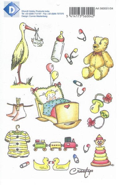 Motivbogen Baby - 1 Bogen (14,9 x 23 cm)