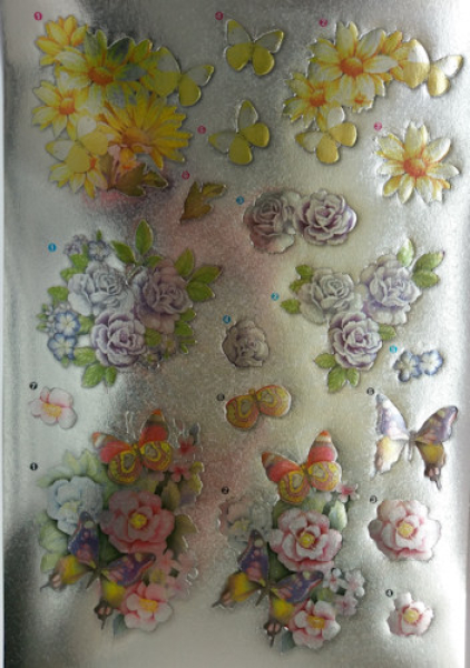 3D-Stanzbogen - Joy! Crafts Metallic - Blumen 3
