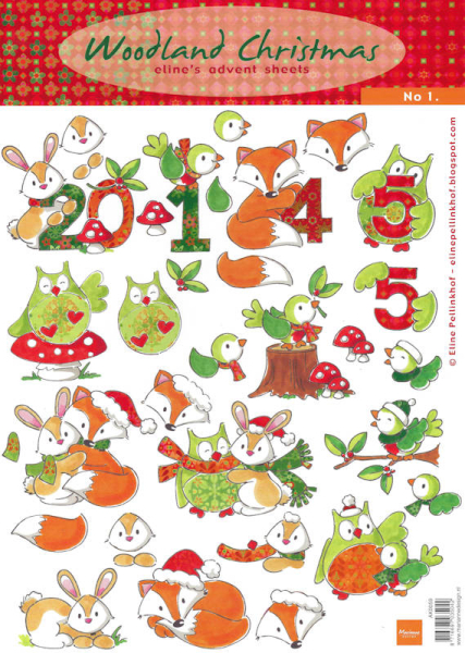 3D-Bogen Woodland Christmas - Eline's Advent Sheets Nr. 1