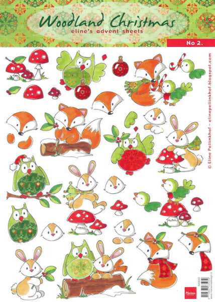 3D-Bogen Woodland Christmas - Eline's Advent Sheets Nr. 2