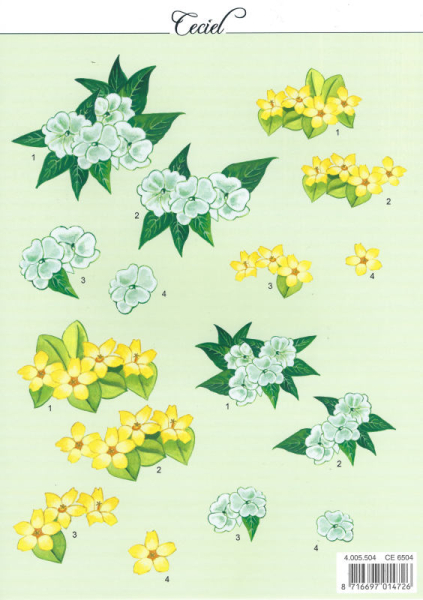 3D-Bogen - Ceciel - Blumen grün