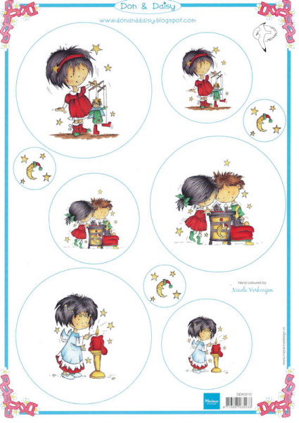 3D Bogen/Cardtopper Don & Daisy - Weihnachten