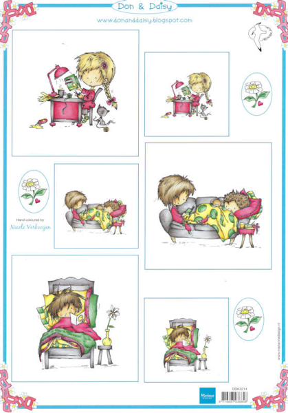 3D Bogen/Cardtopper Don & Daisy - Gute Besserung