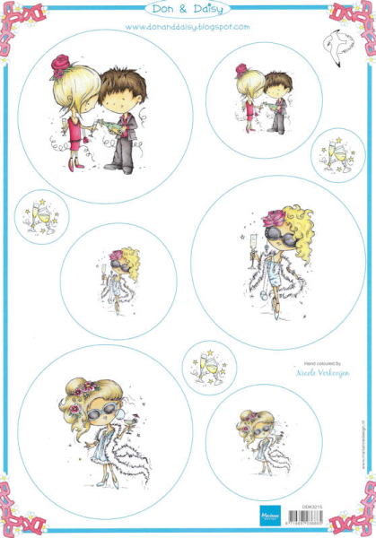 3D Bogen/Cardtopper Don & Daisy - Let's Party