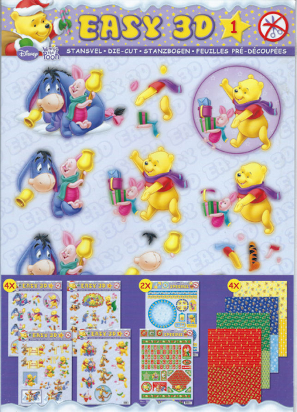 3D Stanzbogen Set 'Winnie the Pooh' - 10-tlg
