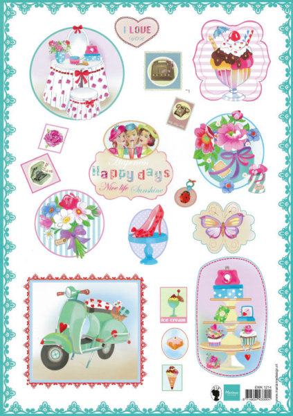 Cardtopper - Marianne Design EWK1214 - Happy Days 2