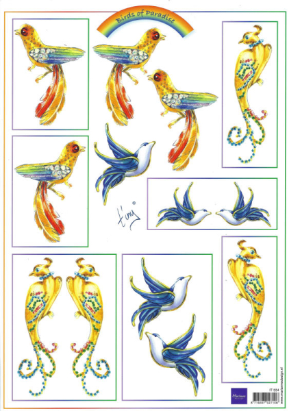 Cardtopper - Marianne Design IT554 - Birds of Paradise 1