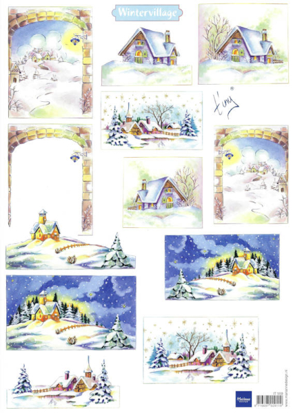 3D-Bogen/Cardtopper - IT559 - Winterdorf 2