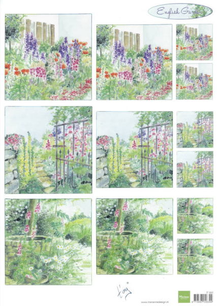 Cardtopper/Schneidbogen - IT591 - English Garden 1