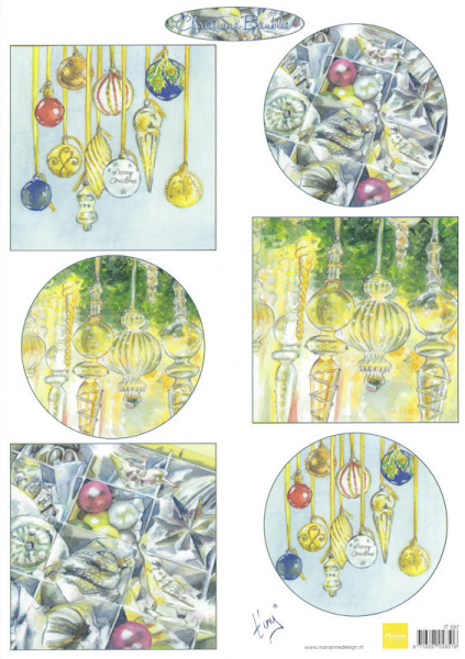 Cardtopper/Schneidbogen - IT597 - Christbaumkugeln